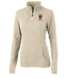 Harvard Women's 1/4 Zip Sweater Fleece Pullover with Embroidered Design